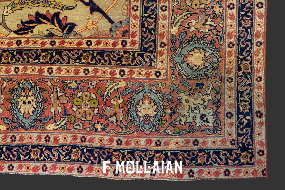 Tabriz Rug Beige Field n°:939640